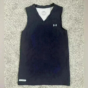 Women’s Black Under Armor Tank Top Athletic Workout Shirt | Dry Fit